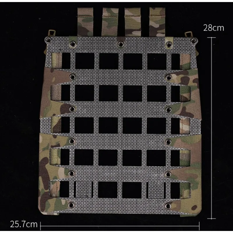 Panel táctico MOLLE ligero con cremallera para equipamiento militar