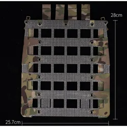Panel táctico MOLLE ligero con cremallera para equipamiento militar