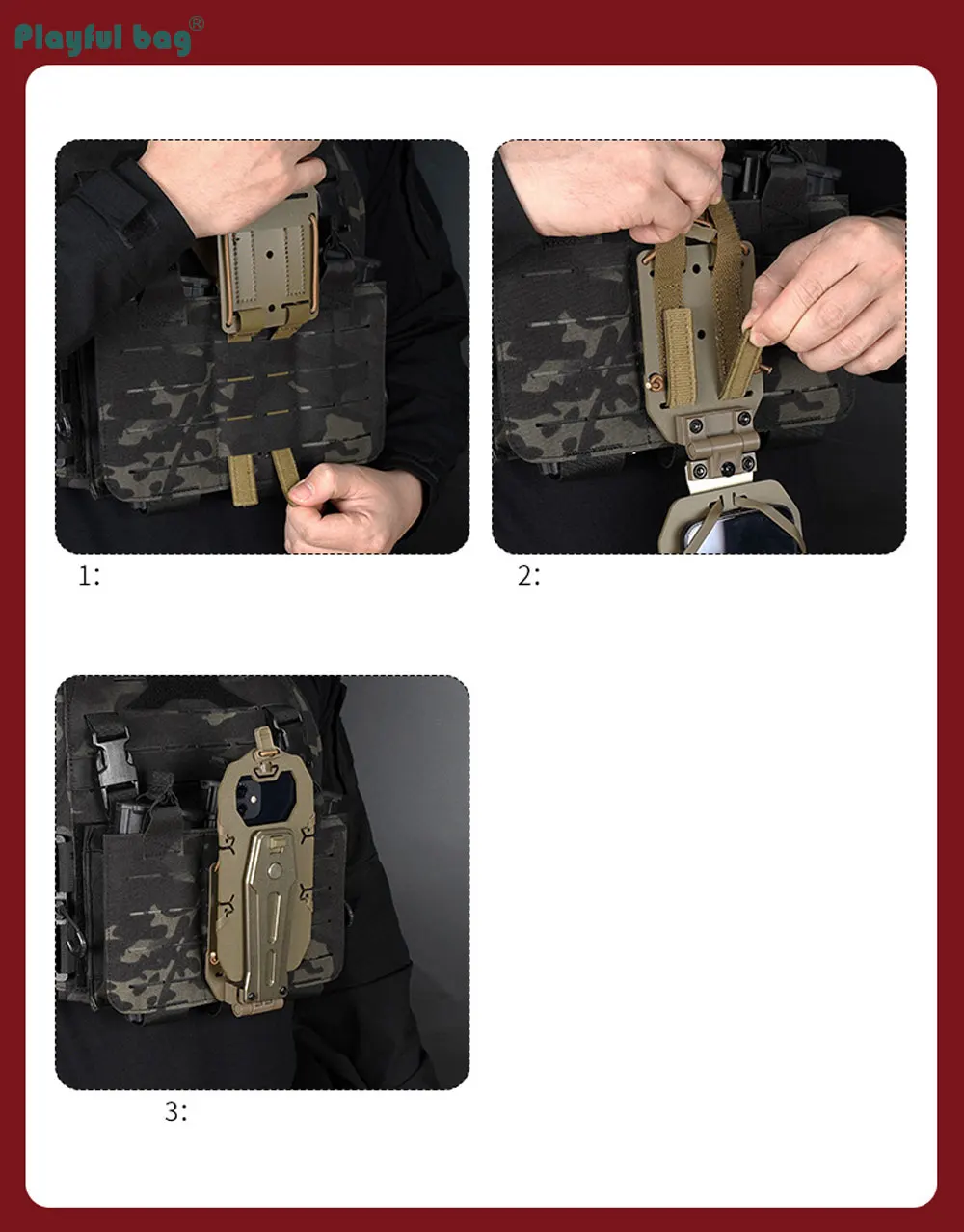 Montaje sobre plataforma compatible Molle