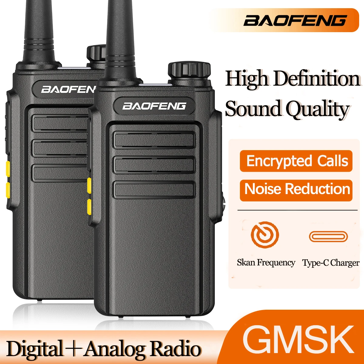 Baofeng BF-888S Walkie talkie digital analógico reducción de ruido