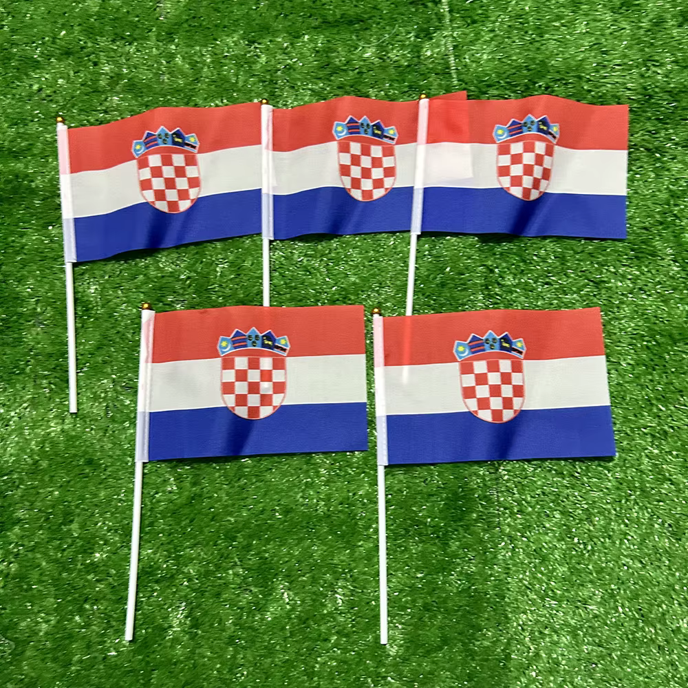 Bandera de Croacia portátil con asta ligera para eventos deportivos - imagen 3
