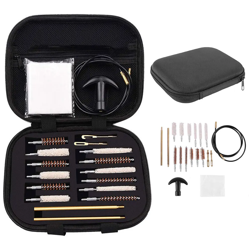 Kit de limpieza táctico para armas de fuego con herramientas
