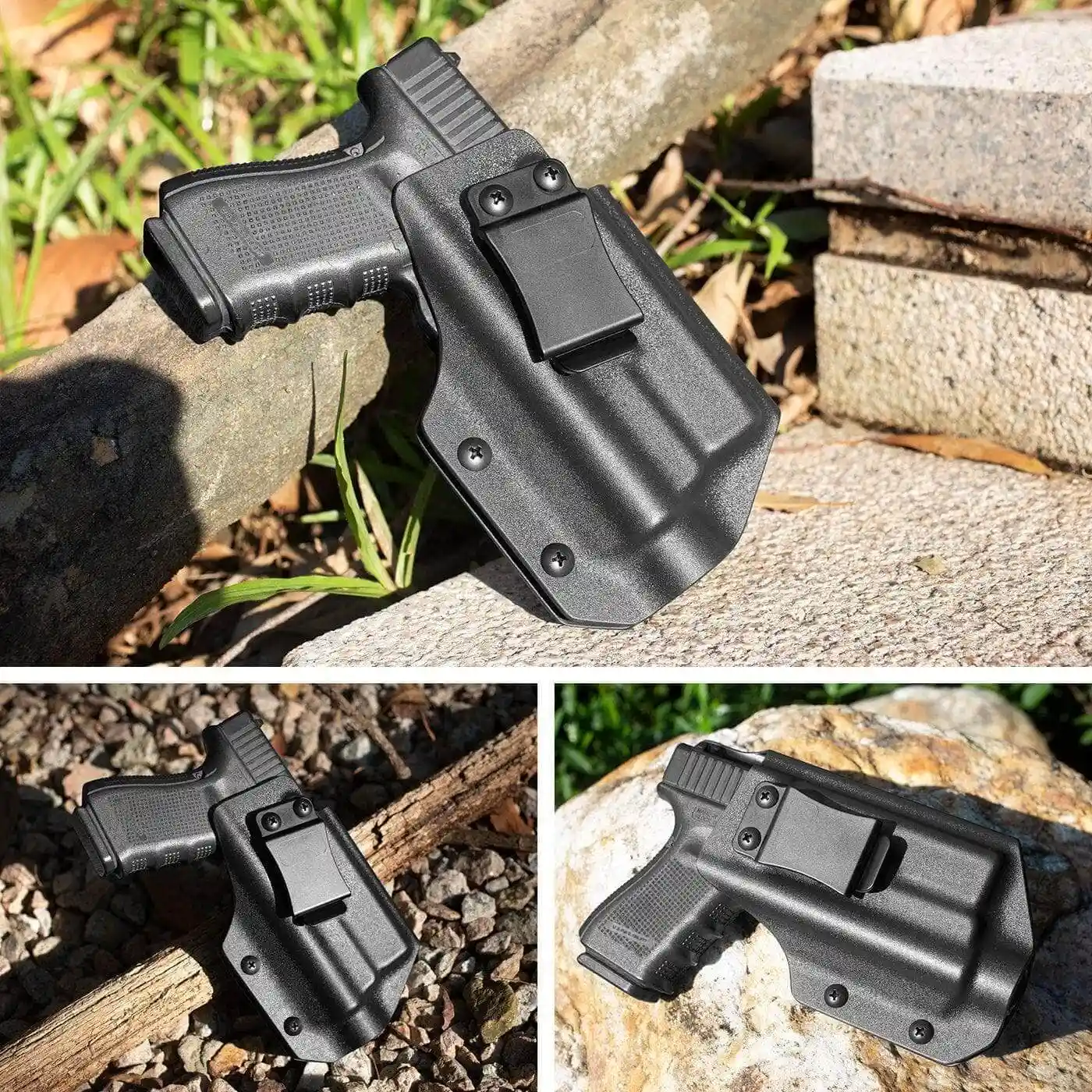 Funda Kydex IWB para Glock con Olight Baldr PRO y punto rojo diestro - imagen 4