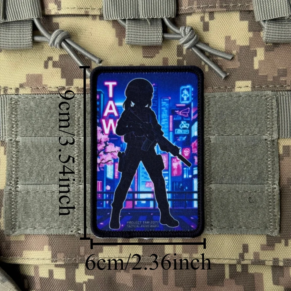 Parche táctico anime chica para brazalete gancho y bucle - imagen 5