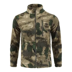 Chaqueta táctica softshell camuflaje con capucha invierno