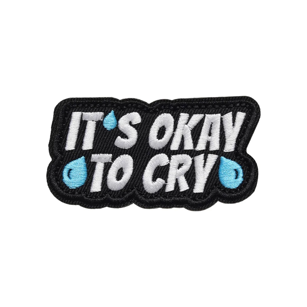 Parche táctico bordado OKAY TO CRY – Velcro para MOLLE - imagen 3