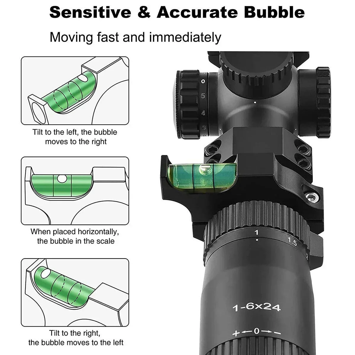 Nivel de burbuja magnético para mira telescópica – Picatinny 20mm - imagen 5