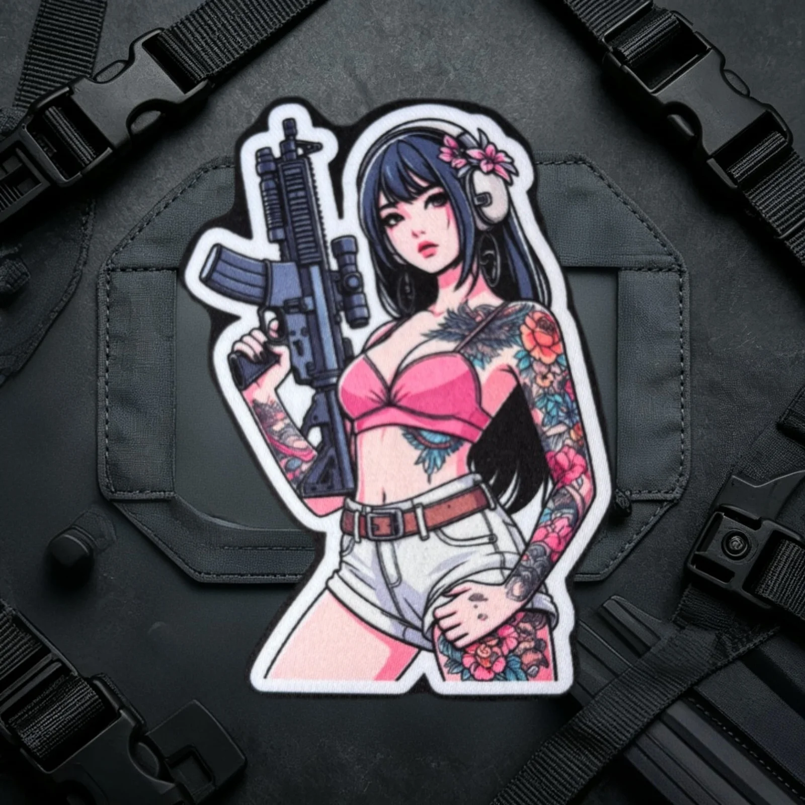 Parche táctico de anime con velcro para mochila - imagen 3