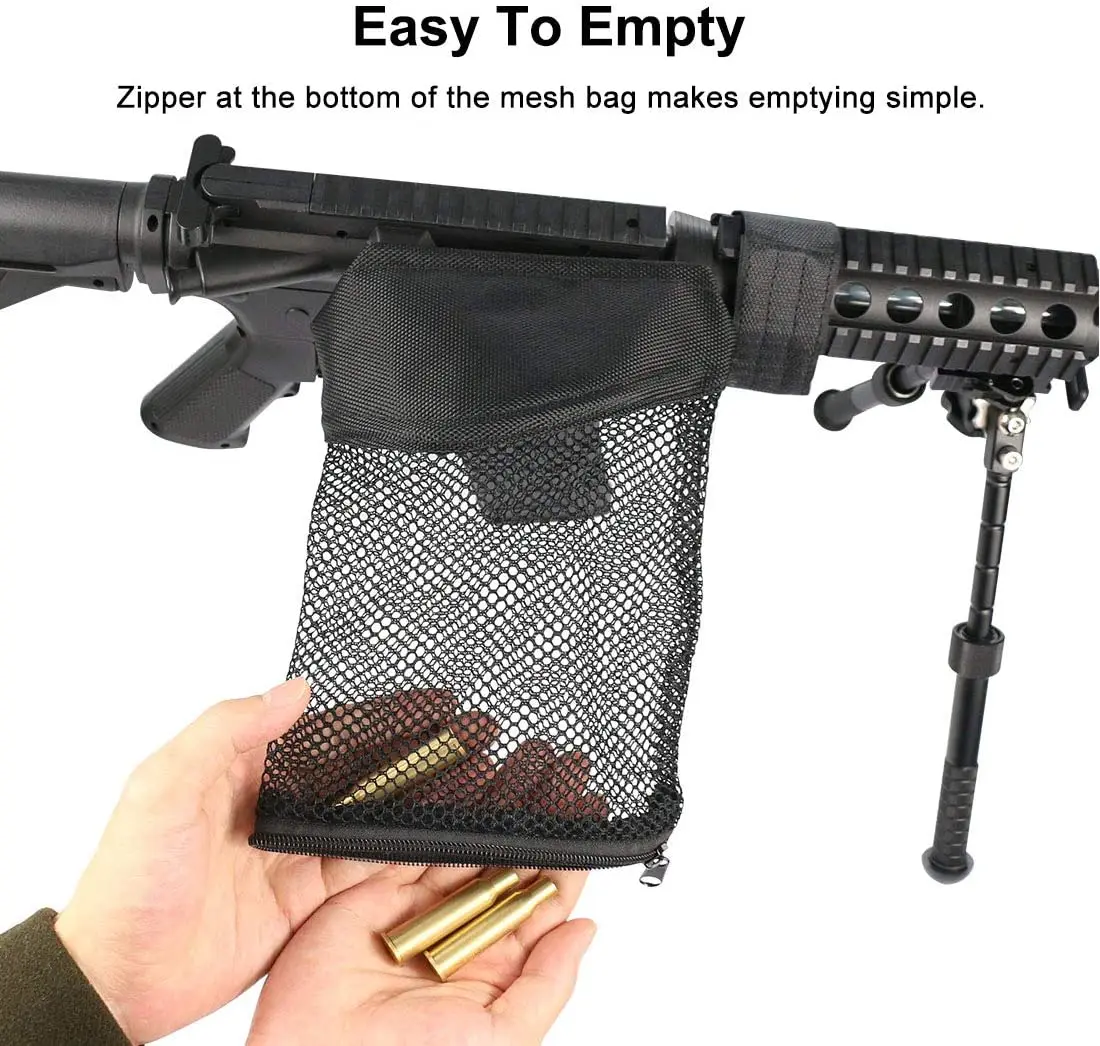 Bolsa portacartuchos táctica de malla nylon ajustable para rifle - imagen 5
