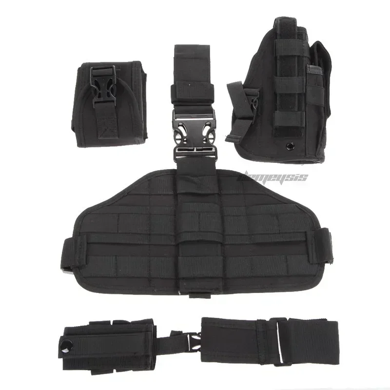 Pistolera táctica MOLLE ajustable para muslo de pierna - imagen 3