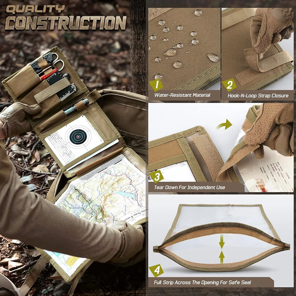 Bolsa táctica para mapas plegable, estuche organizador EDC senderismo - imagen 5