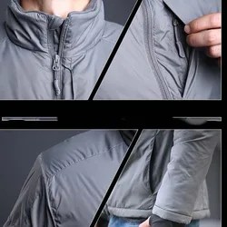 Chaqueta táctica de invierno reflectante con capucha ligera