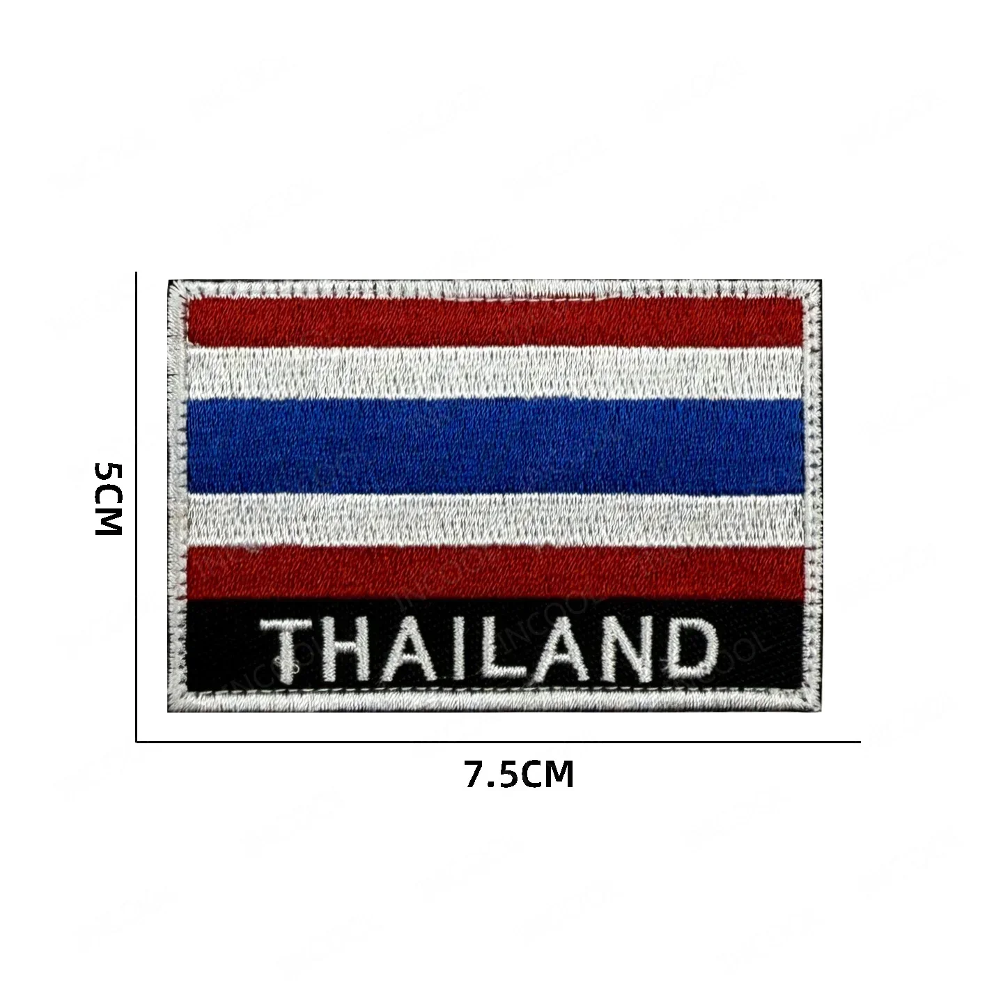 Parche bordado bandera de Tailandia con aplique PVC y goma - imagen 2