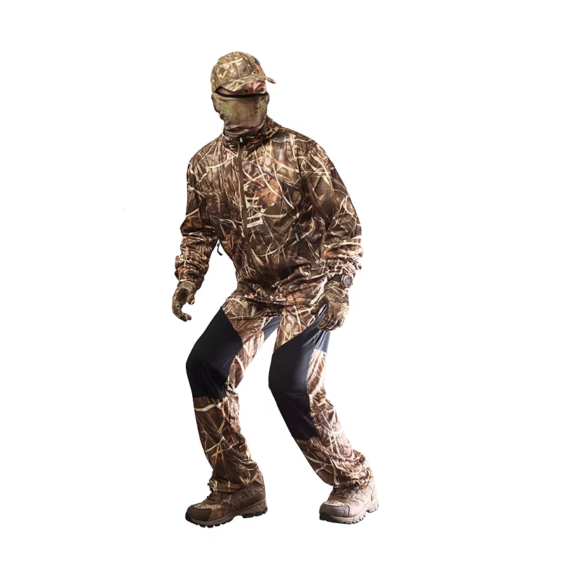 Traje de caza transpirable secado rápido – Camuflaje hombre primavera otoño - imagen 5