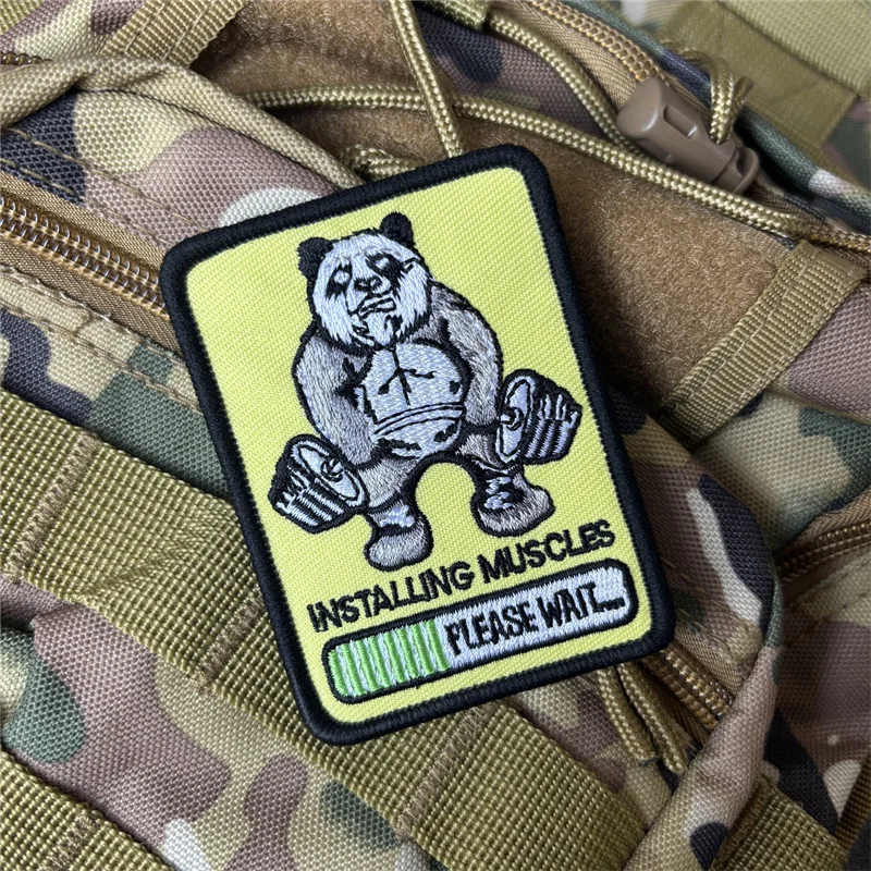 Parche táctico bordado de músculos con gancho y bucle para ropa - imagen 4