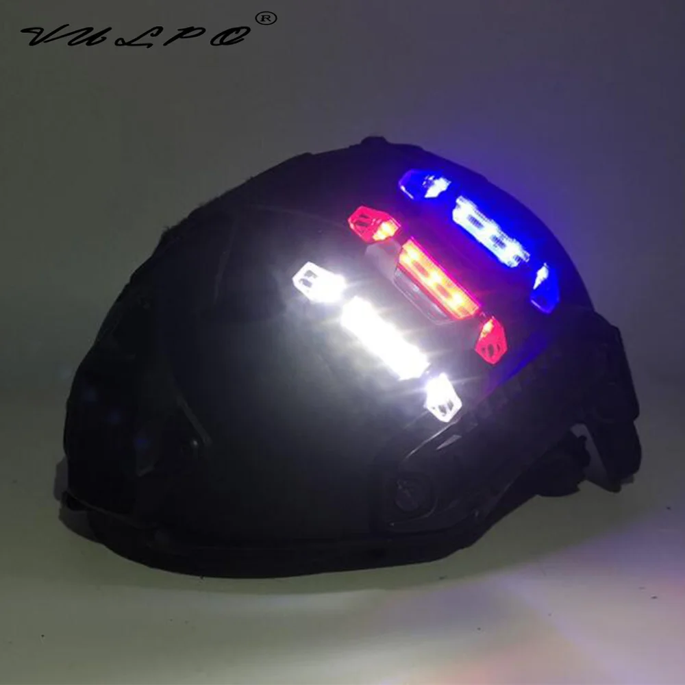 VULPO Luz Casco Táctico Recargable USB – Airsoft Caza Ciclismo