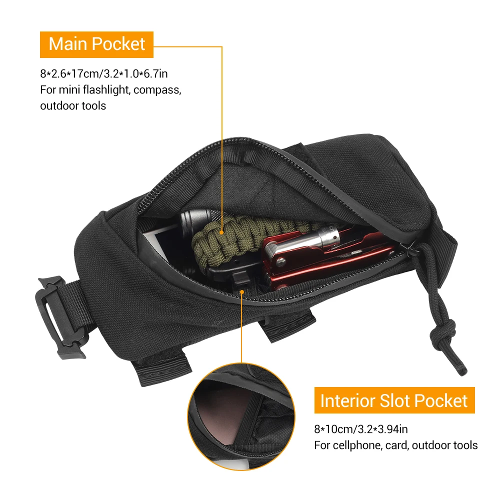 Bolso táctico MOLLE con correa - EDC para exterior, caza y camping - imagen 2