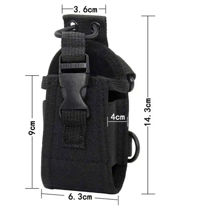 Bolsa táctica MOLLE para walkie talkie, cintura y hombro - imagen 2