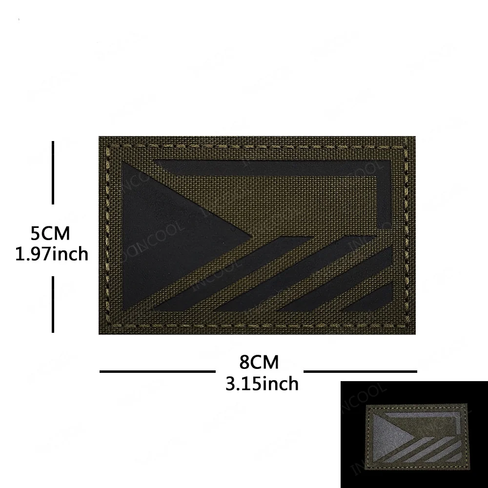 Parche táctico reflectante bandera velcro MOLLE