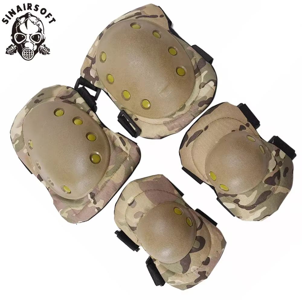 Rodillera táctica camuflaje MOLLE para airsoft y paintball