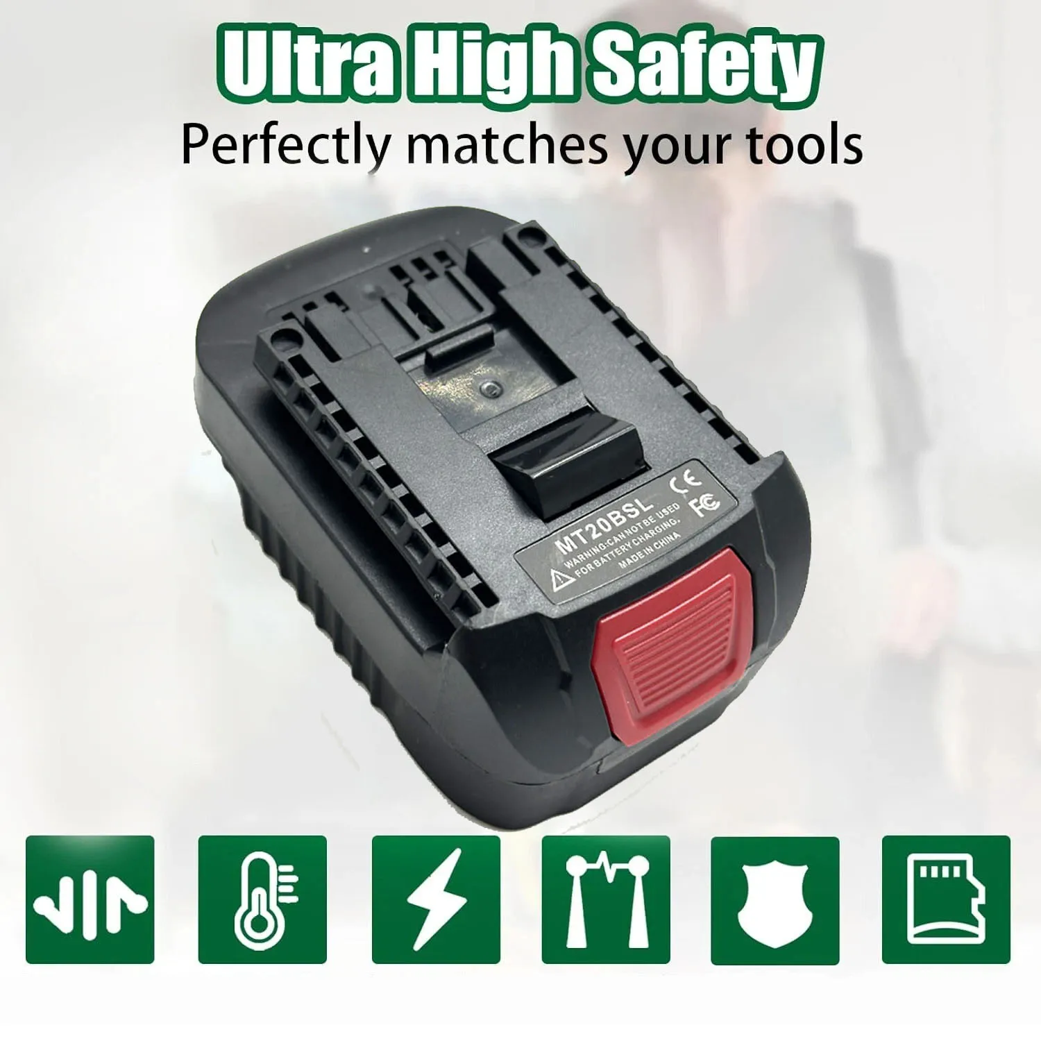 Makita Bosch adaptador de batería Li-ion compatible convertidor - imagen 2