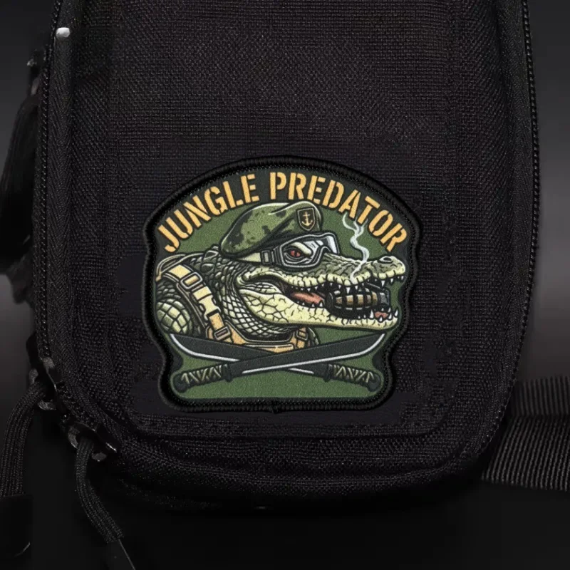 Parche táctico moral Depredador Selva adhesivo para mochilas