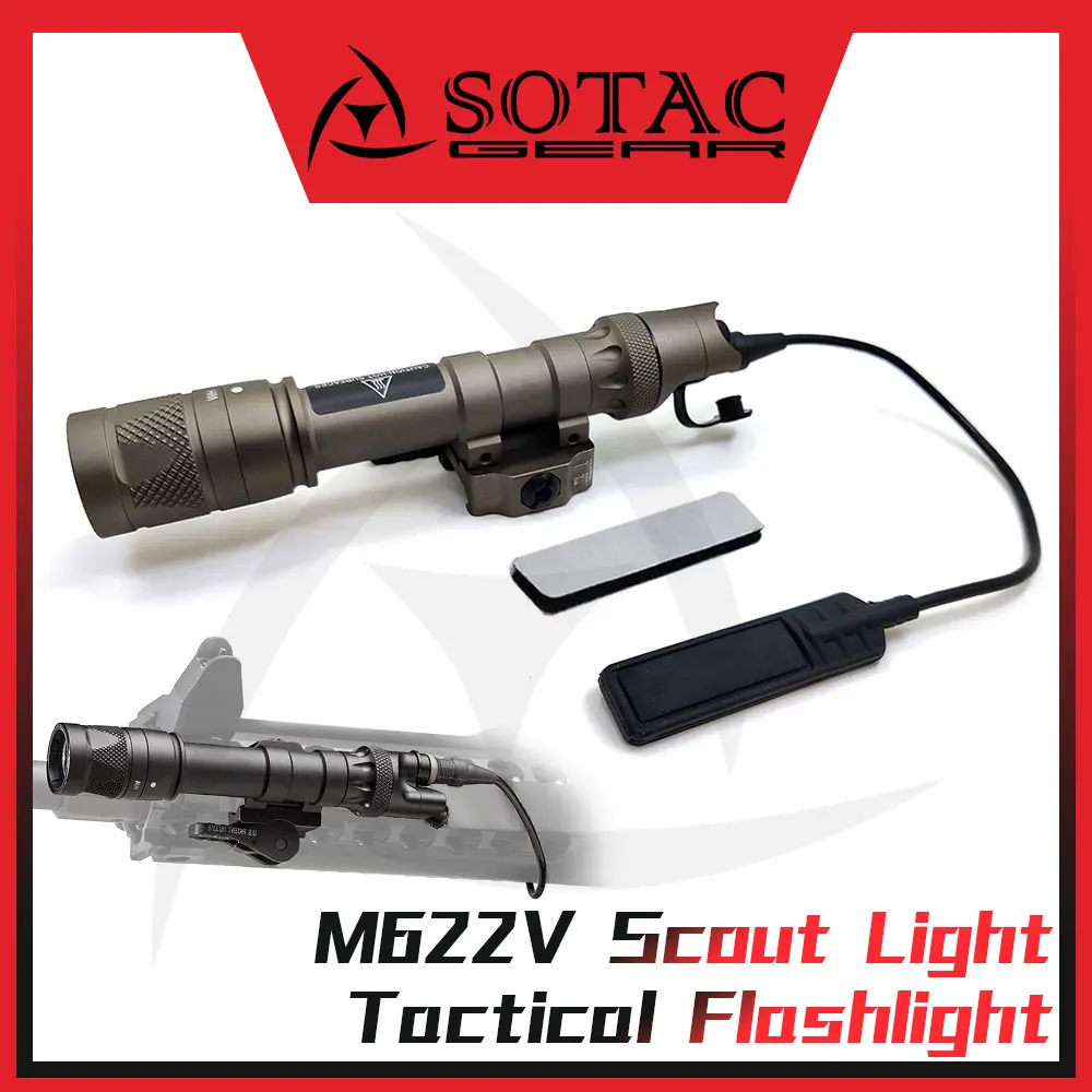 Linterna táctica SOTAC M622V con interruptor remoto QD y riel 20 mm - imagen 5