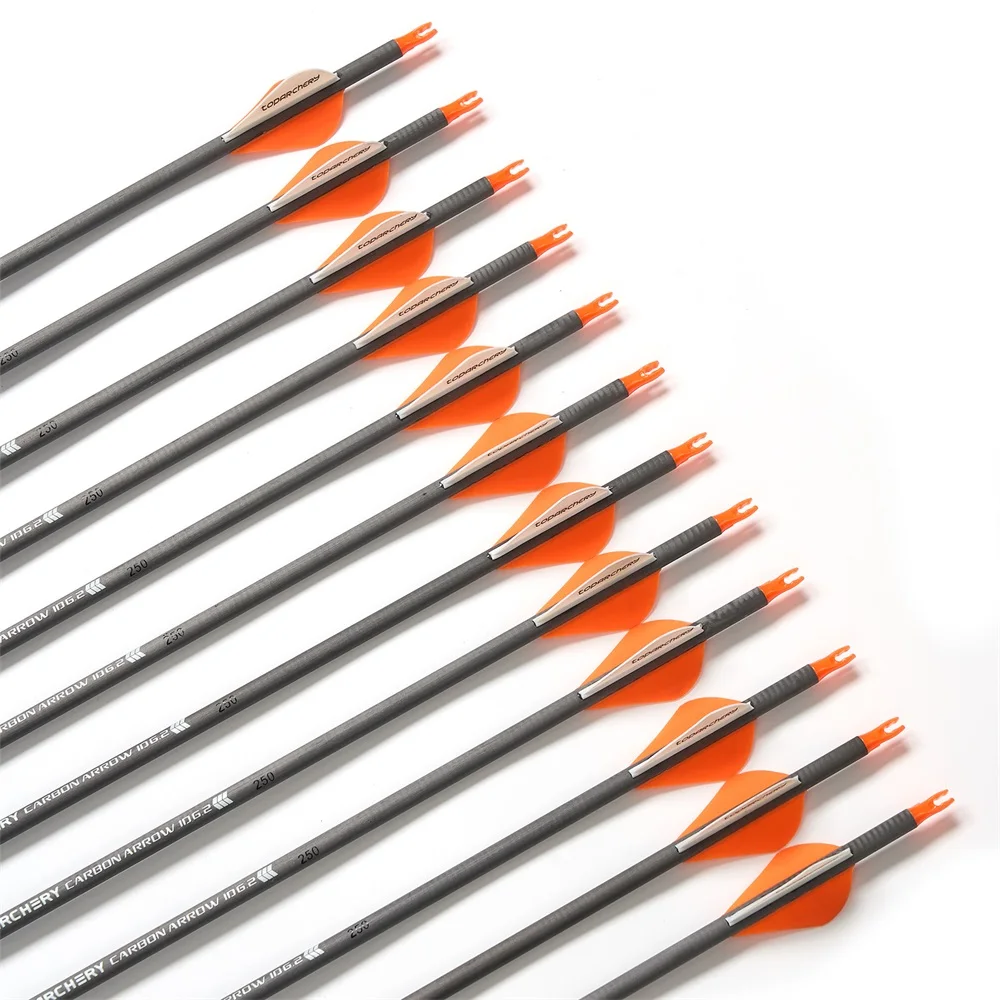 Toparchery Flechas de carbono para arco recurvo con puntas reemplazables - imagen 2