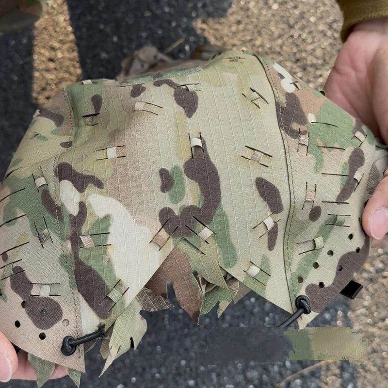 Funda táctica de casco high cut con camuflaje hoja corte láser - imagen 4