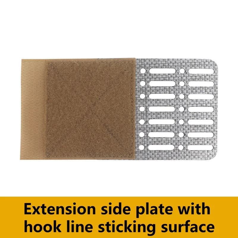 Placa lateral táctica MOLLE gancho y bucle para extensión arnés