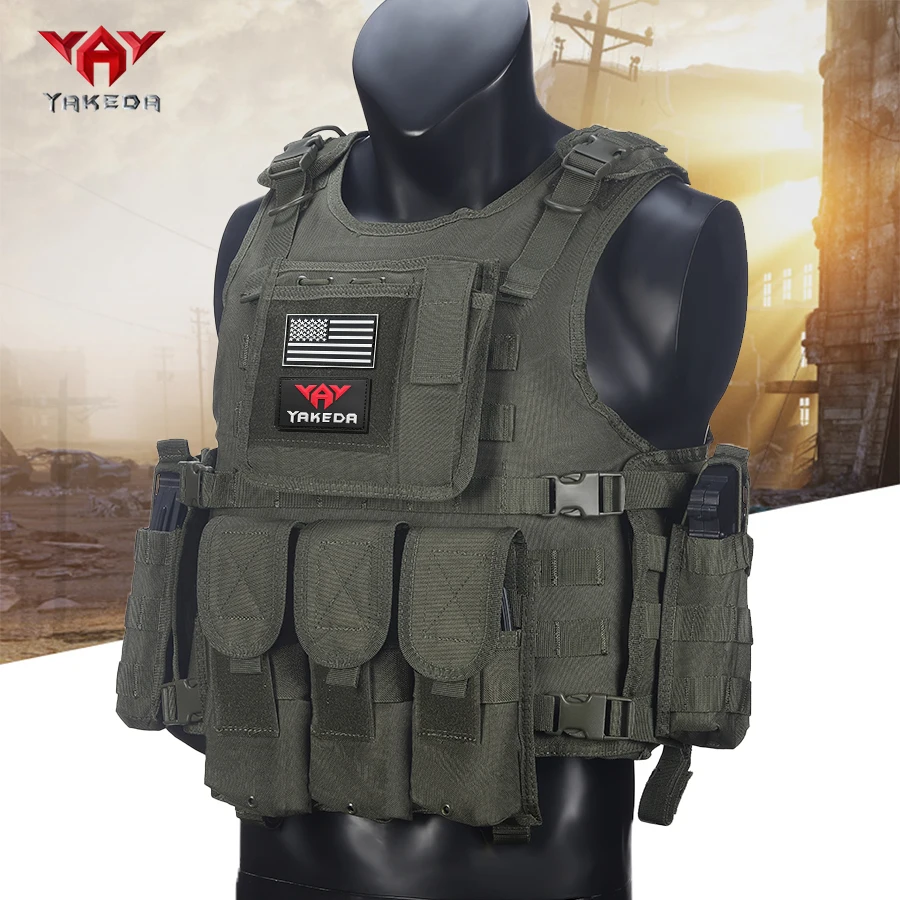 Chaleco táctico Yakeda con sistema MOLLE ajustable – Caza y outdoor