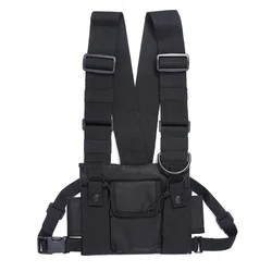 Bolsa táctica para radio de pecho MOLLE EDC, arnés y funda