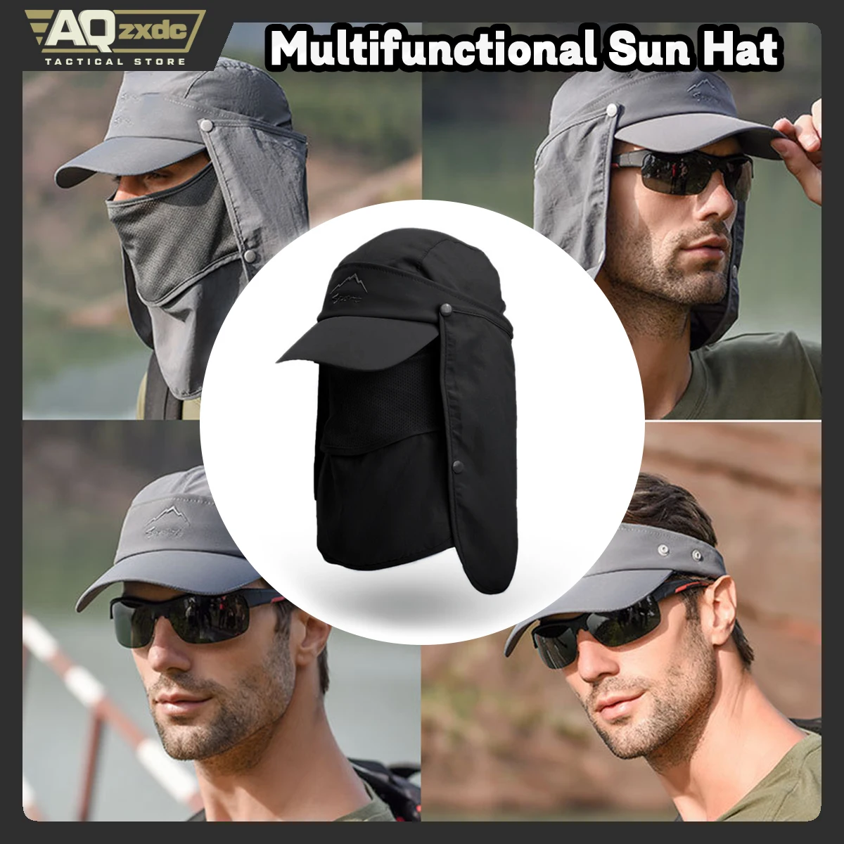 AQzxdc Gorra de pesca - vista frontal