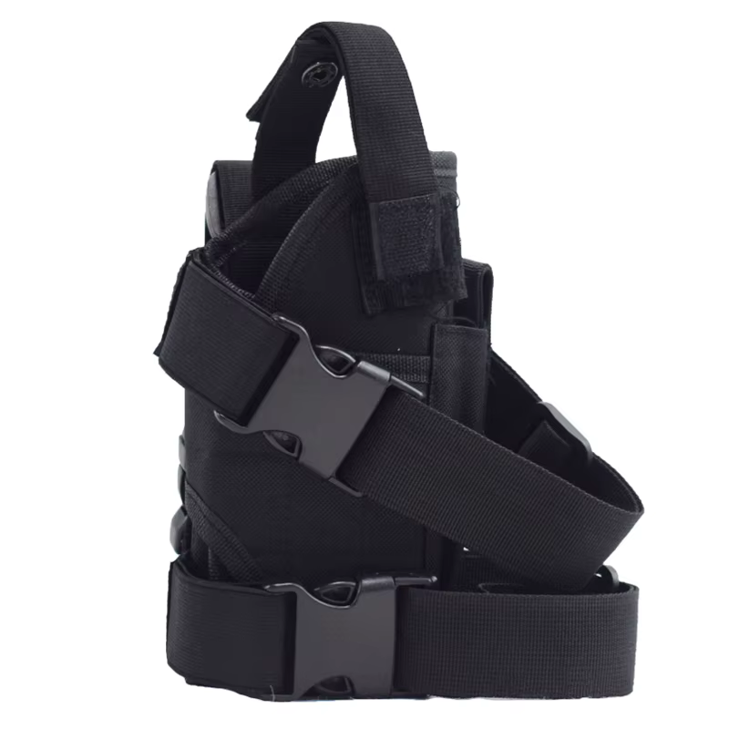 Pernera táctica MOLLE Airsoft caza – Funda de pierna regulable - imagen 4