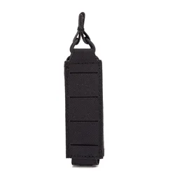 Funda MOLLE táctica individual para cargador de pistola y linterna