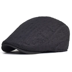 Boina militar gruesa y cálida con visera ajustable vintage