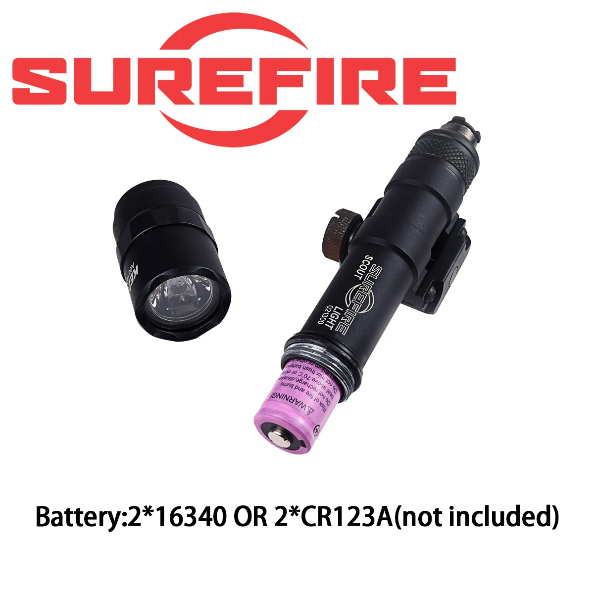 Linterna táctica Surefire SF M600 con soporte M-LOK y riel 20 mm - imagen 5