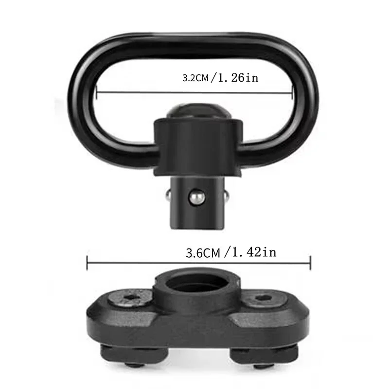 QD Adaptador giratorio M-LOK para eslinga con botón acero - imagen 5