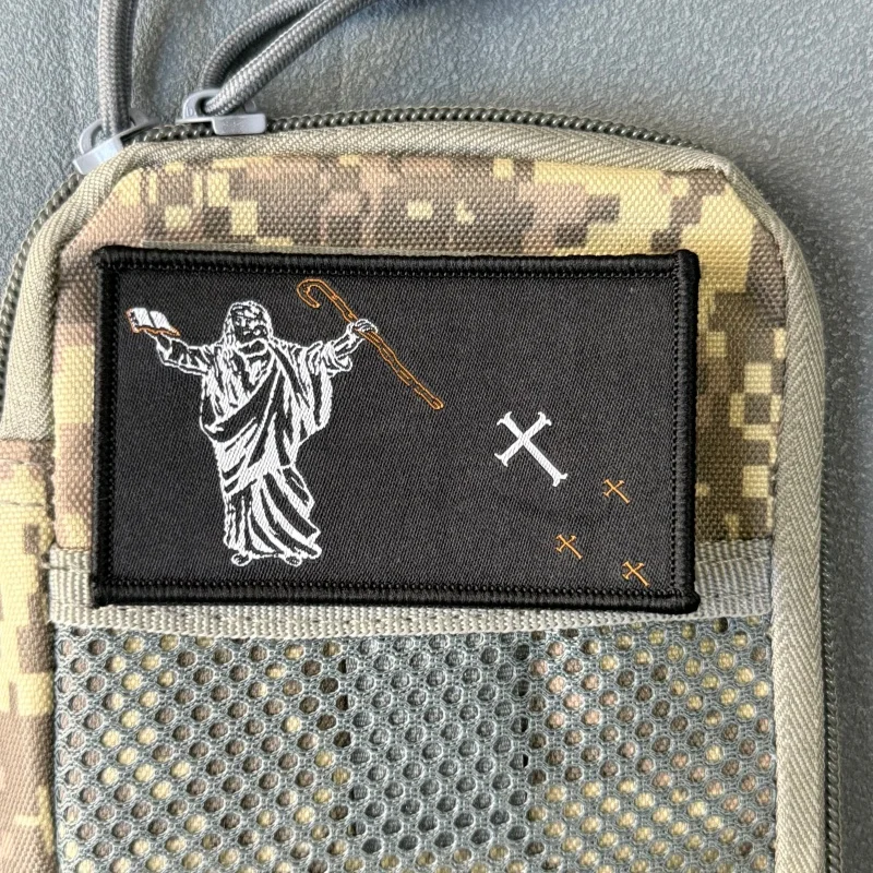 Detalle del estampado y acabado del parche