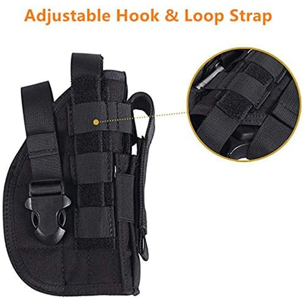 Funda táctica MOLLE para pistola Glock/M1911 derecha con cargador - imagen 4