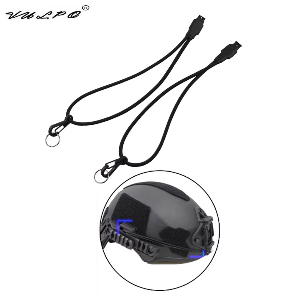 VULPO Casco táctico Airsoft visión nocturna y correa elástica
