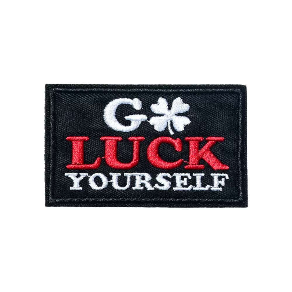 Parche bordado Luck Yourself – Táctico con velcro para mochila MOLLE - imagen 2