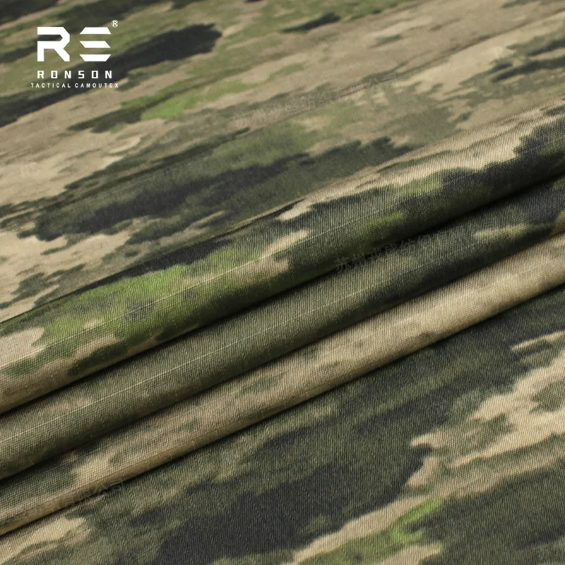 Tela camuflaje A-TACS-iX ripstop NYCO 50/50 impermeable IRR militar - imagen 5
