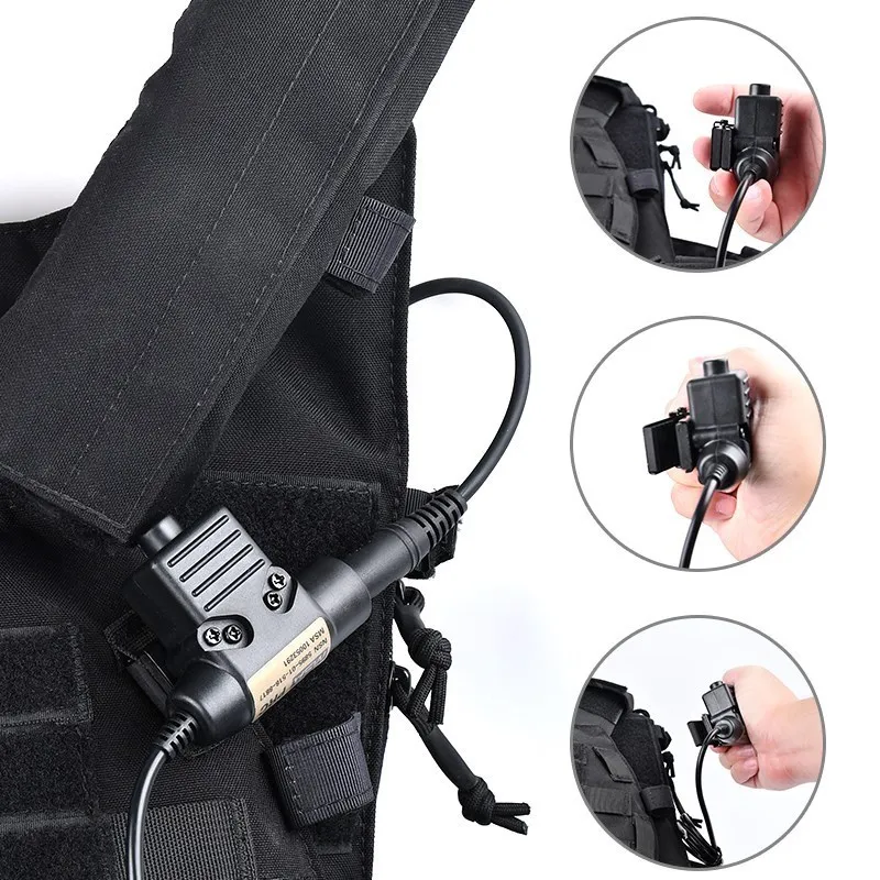 WADSN U94 Adaptador PTT táctico para cascos Earmor y radios Baofeng - imagen 2