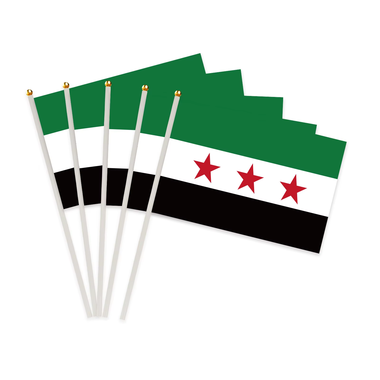 Parche táctico velcro bandera Siria – Estrellas bordadas - imagen 3
