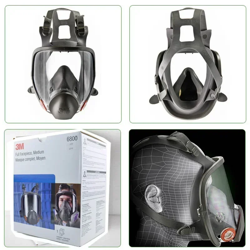3M máscara antigás de cara completa respirador para gases y polvo - imagen 4