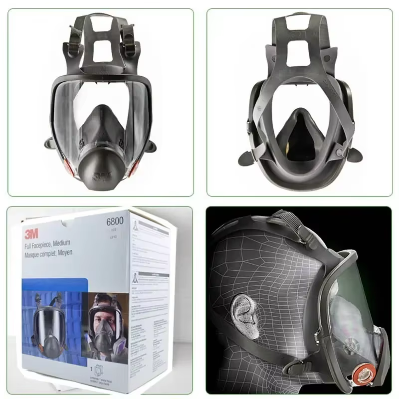 3M máscara antigás de cara completa respirador para gases y polvo - imagen 4