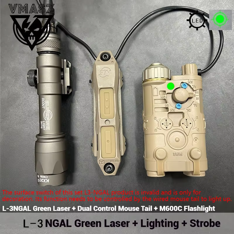 SUREFIRE M300A NGAL – Iluminador táctico dual rojo/verde para Picatinny - imagen 3