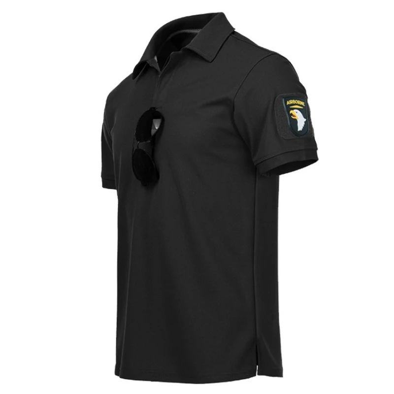 Polo de secado rápido transpirable elástico bordado para escalada - imagen 5