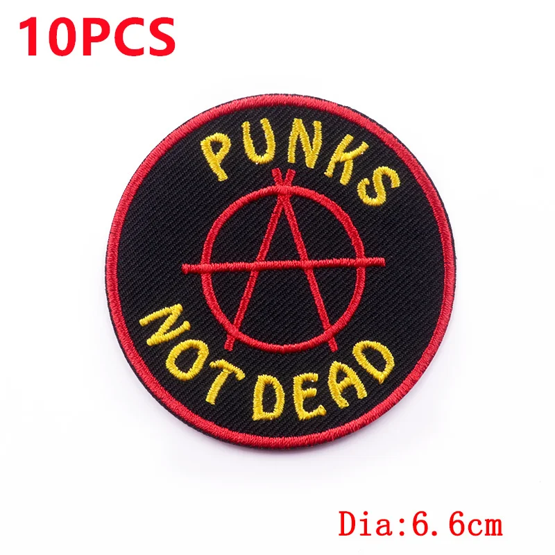 Lote de 10 parches bordados estilo hippie punk